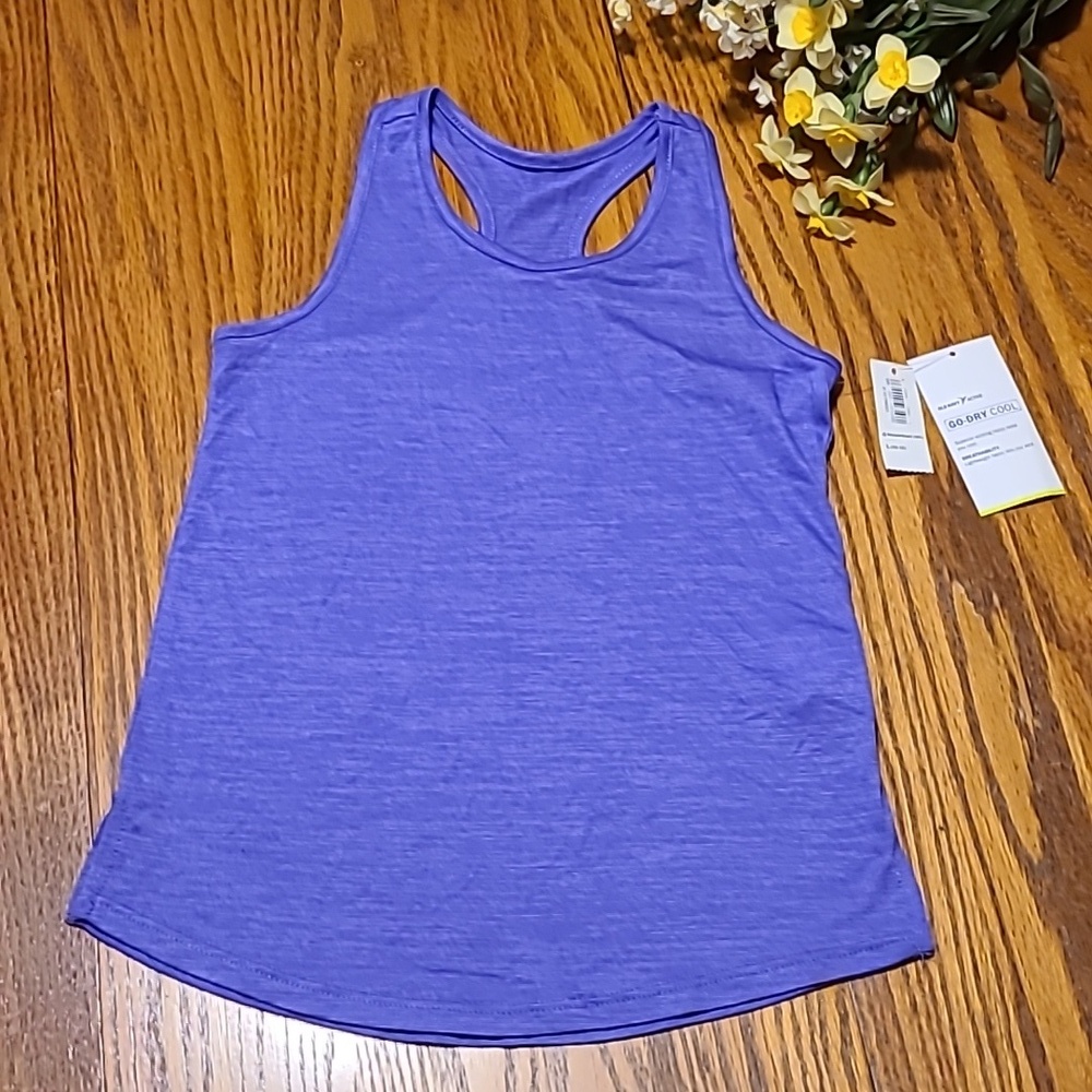 Old Navy NWT Purple Tank Top - Butterfly Back -  Girls Small - Picture 2 of 7